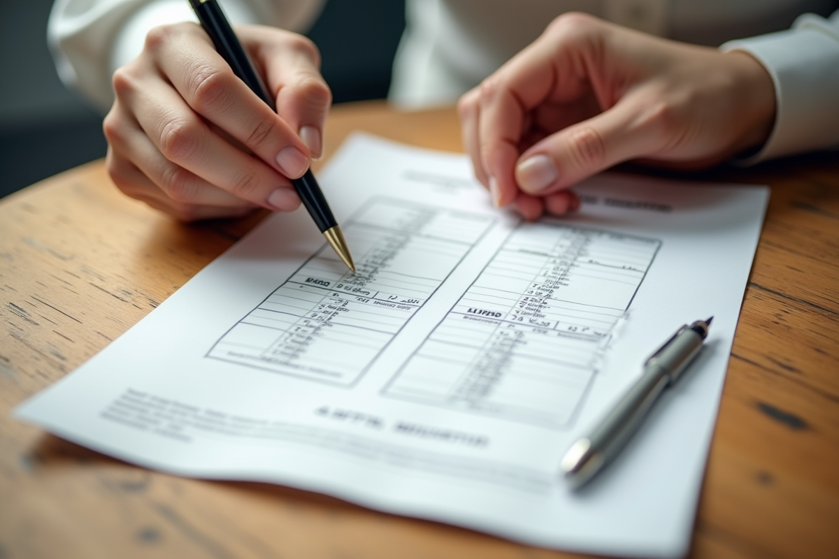 Deux mains tenant un tableau de conversion millilitres centilitres
