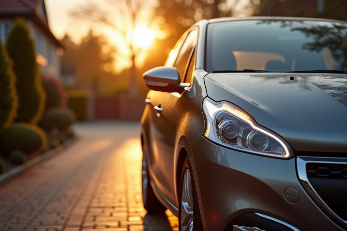 Détail de la Peugeot 208 lors de l