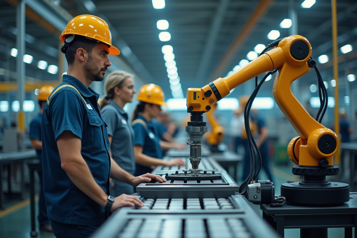 Employés inquiets face à la robotisation en usine